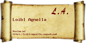 Loibl Agnella névjegykártya